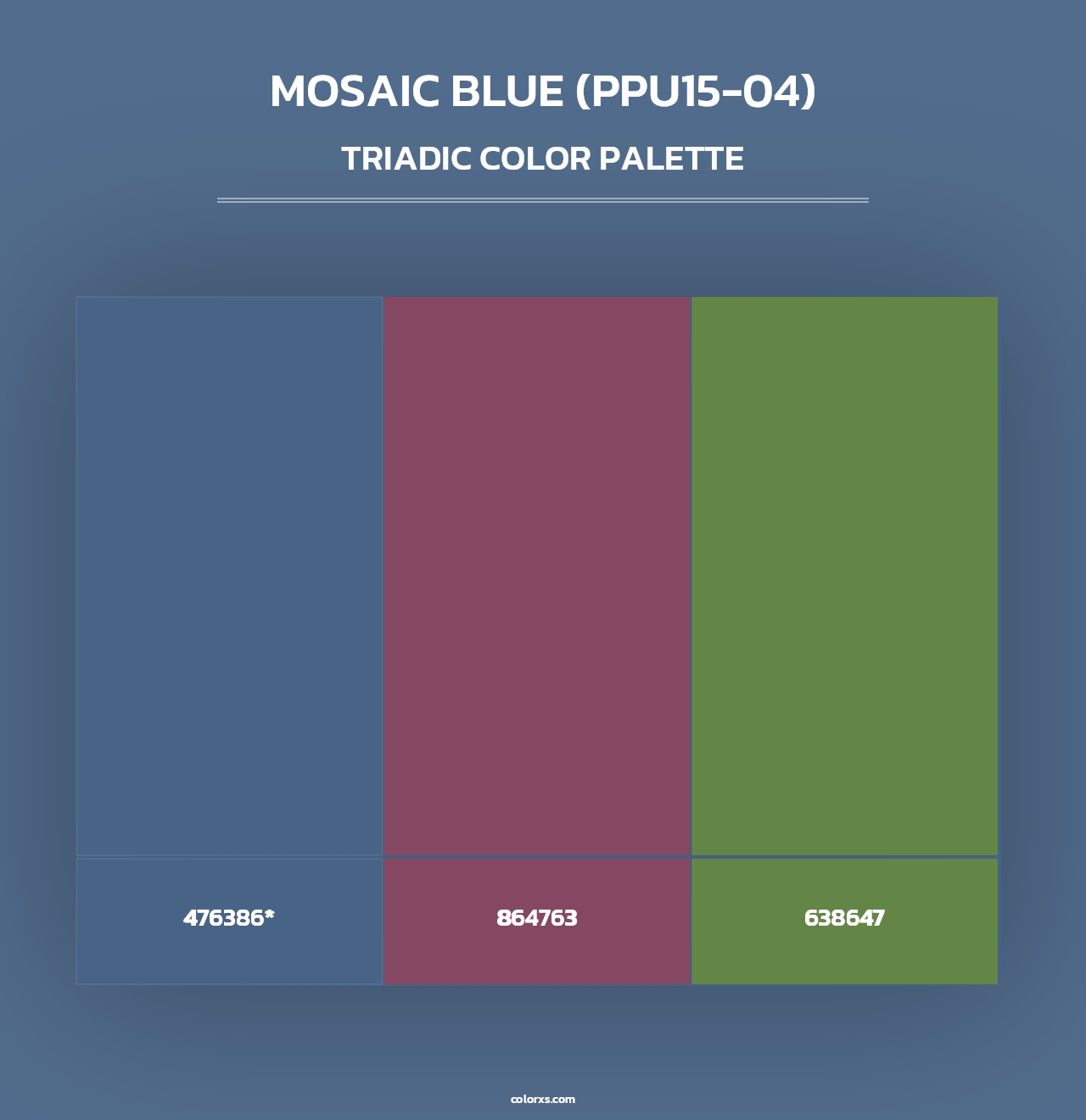 Mosaic Blue (PPU15-04) - Triadic Color Palette