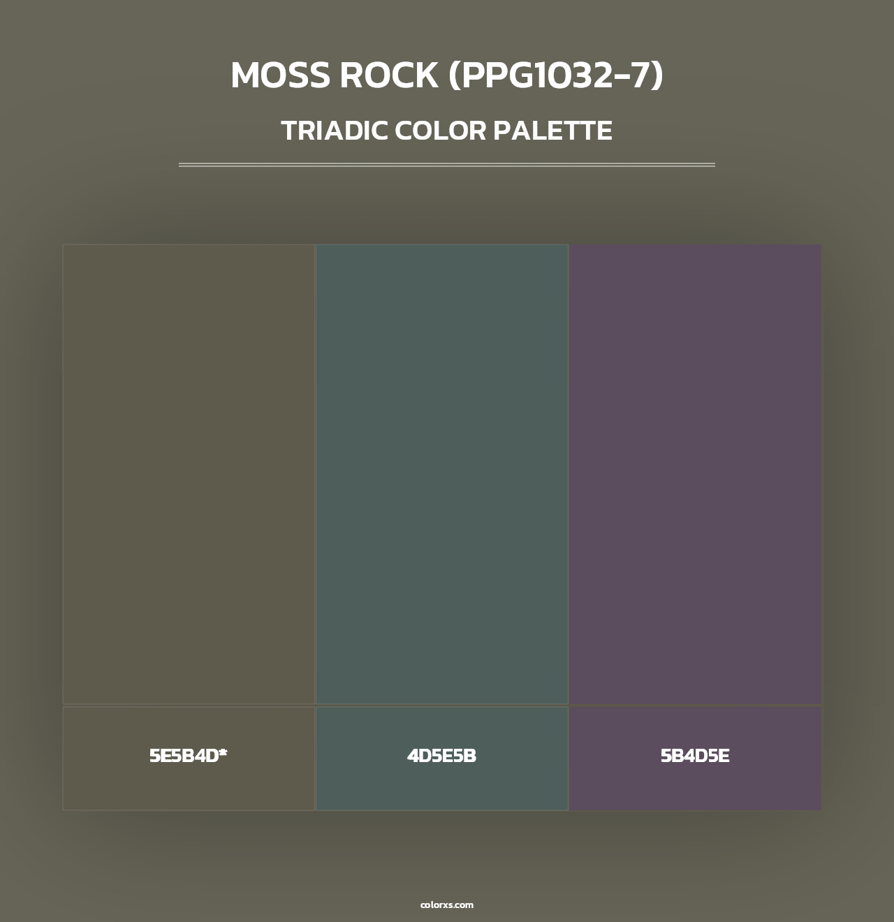 Moss Rock (PPG1032-7) - Triadic Color Palette