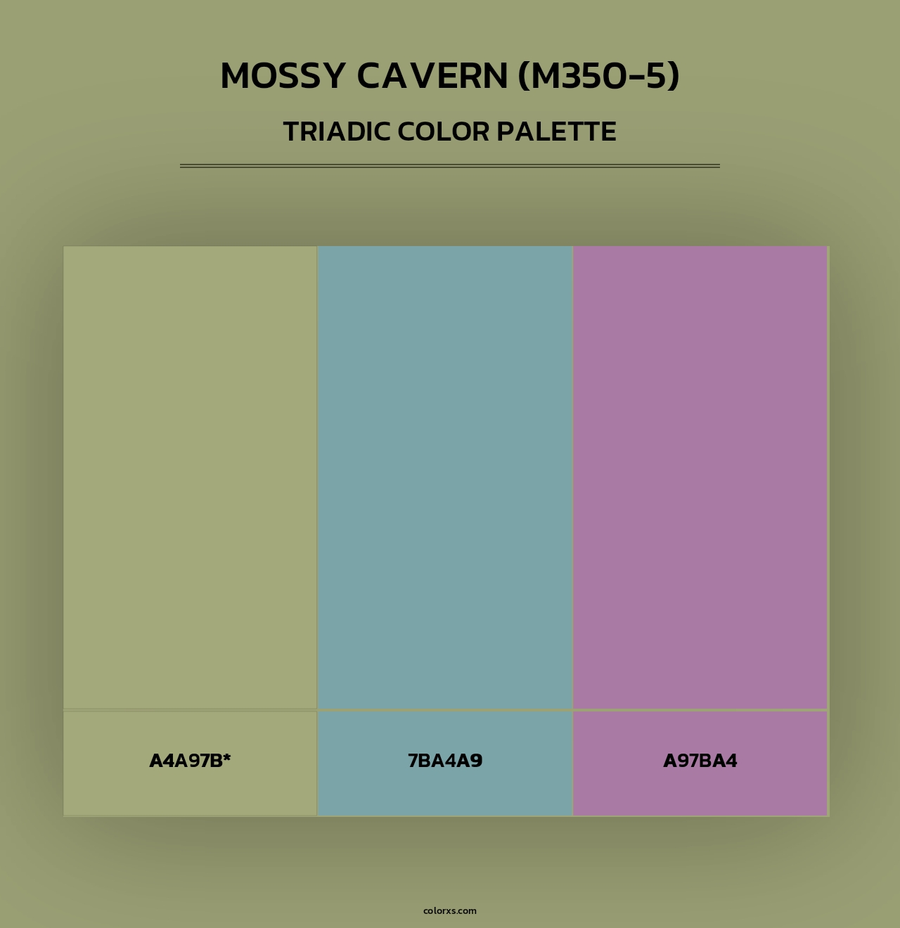 Mossy Cavern (M350-5) - Triadic Color Palette