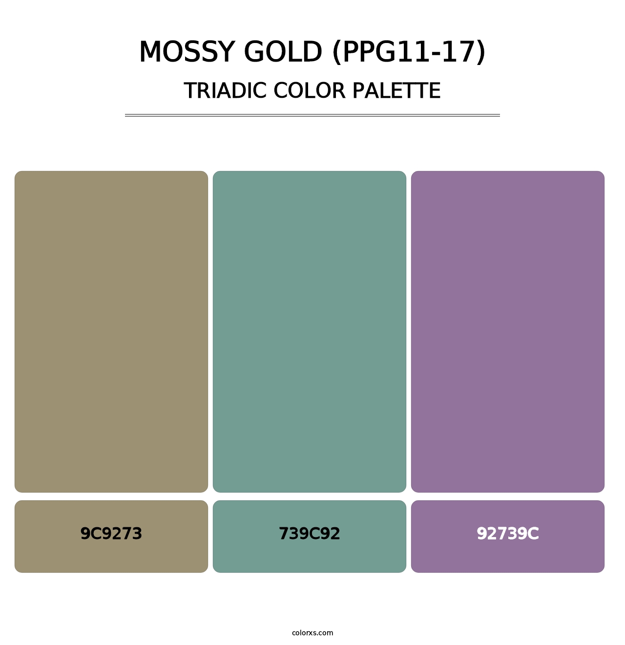 Mossy Gold (PPG11-17) - Triadic Color Palette