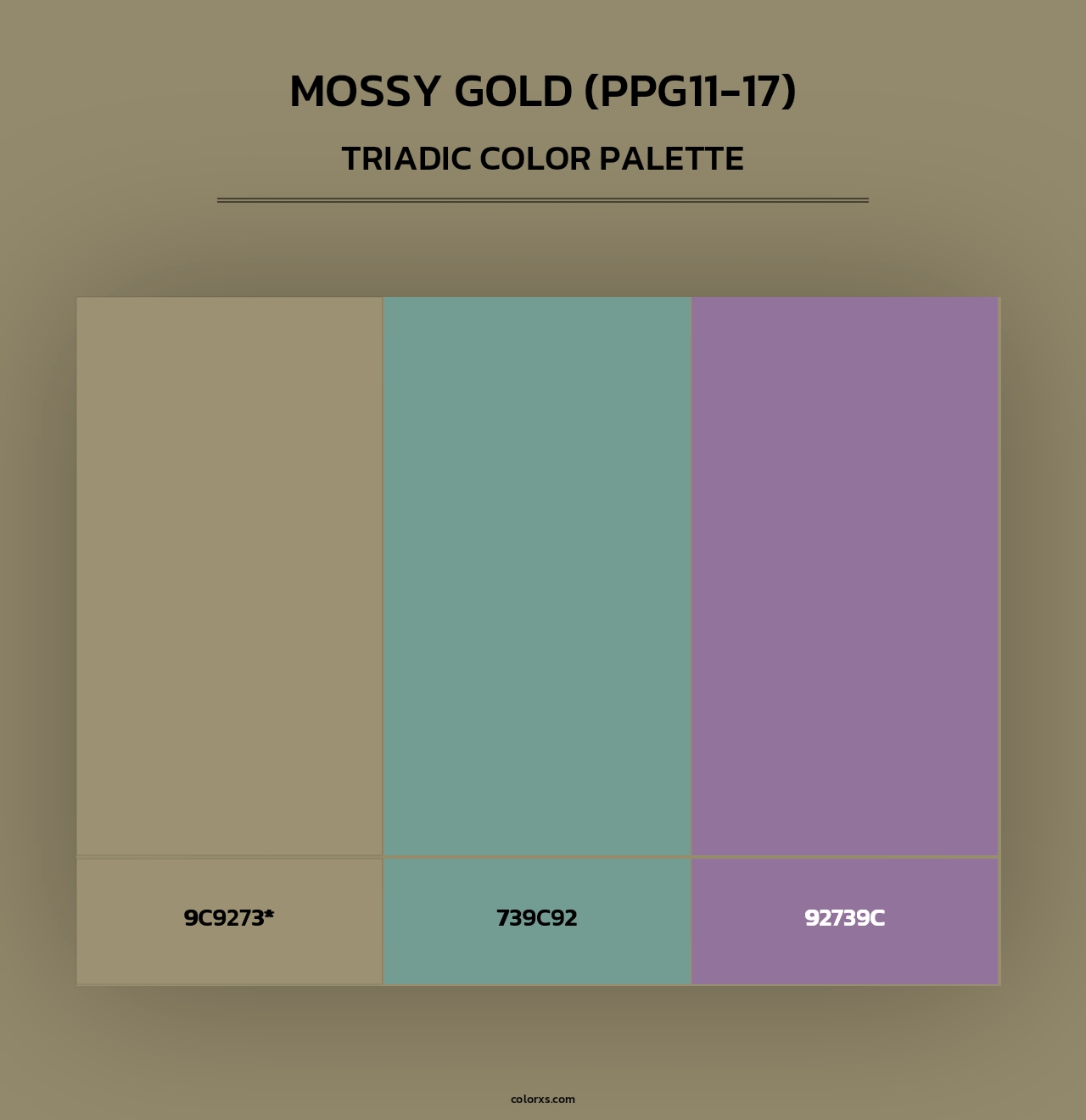 Mossy Gold (PPG11-17) - Triadic Color Palette