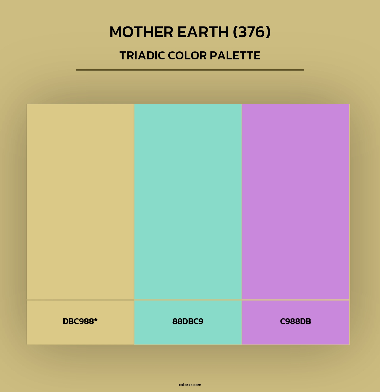 Mother Earth (376) - Triadic Color Palette