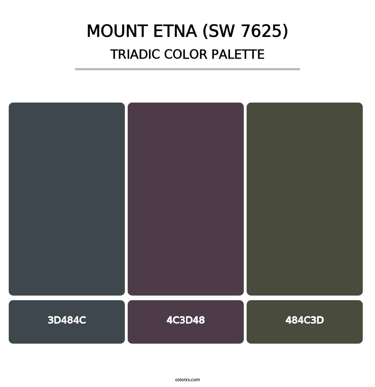 Mount Etna (SW 7625) - Triadic Color Palette