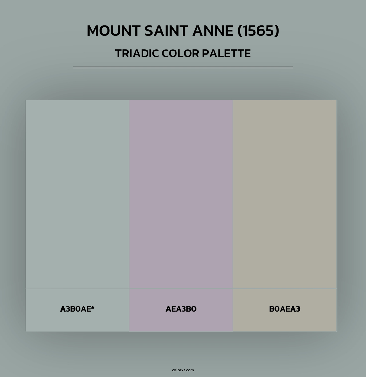 Mount Saint Anne (1565) - Triadic Color Palette