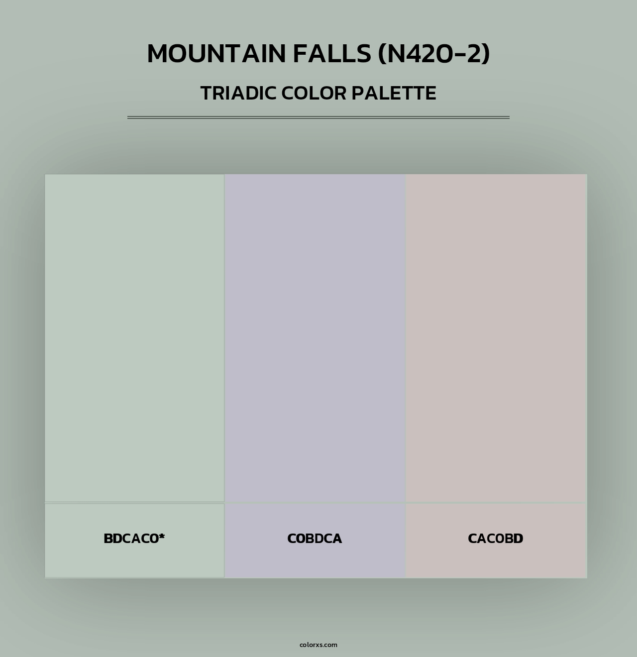 Mountain Falls (N420-2) - Triadic Color Palette