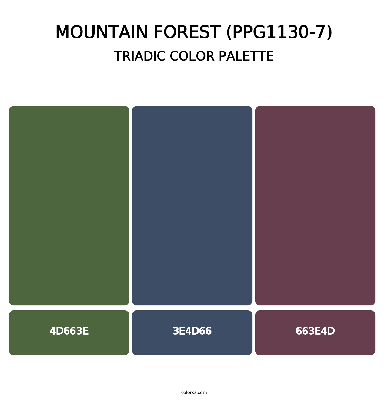 Mountain Forest (PPG1130-7) - Triadic Color Palette