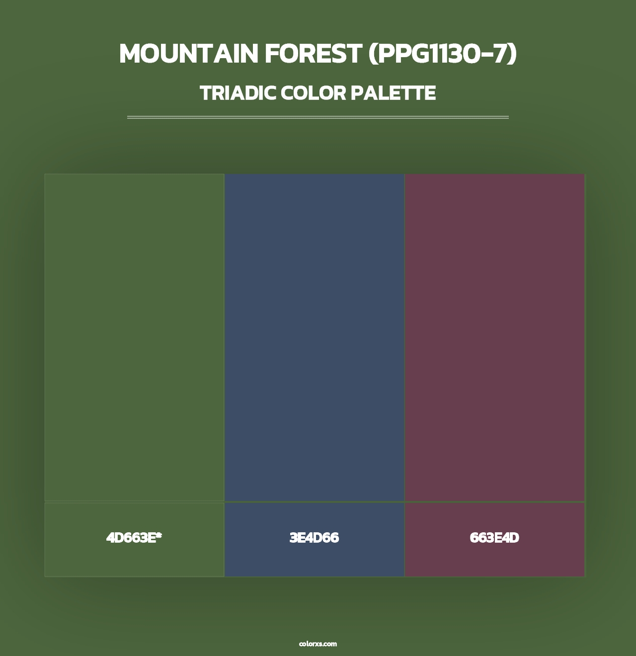 Mountain Forest (PPG1130-7) - Triadic Color Palette