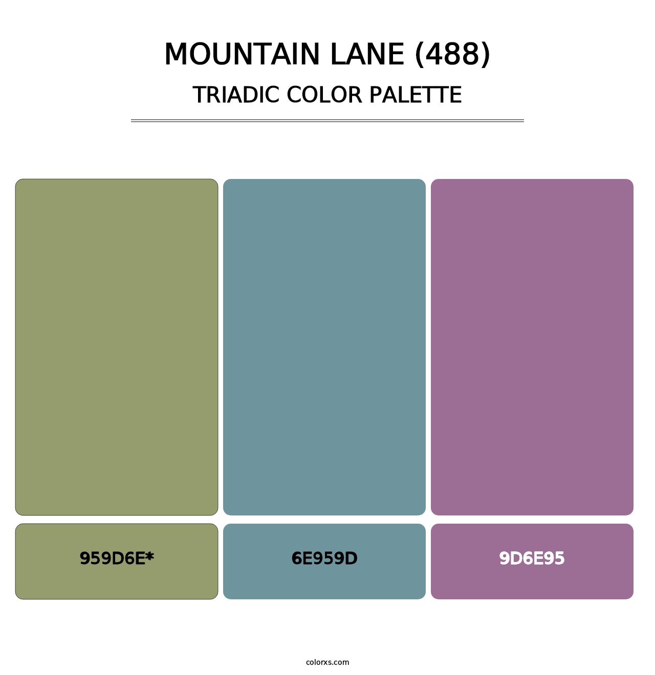 Mountain Lane (488) - Triadic Color Palette