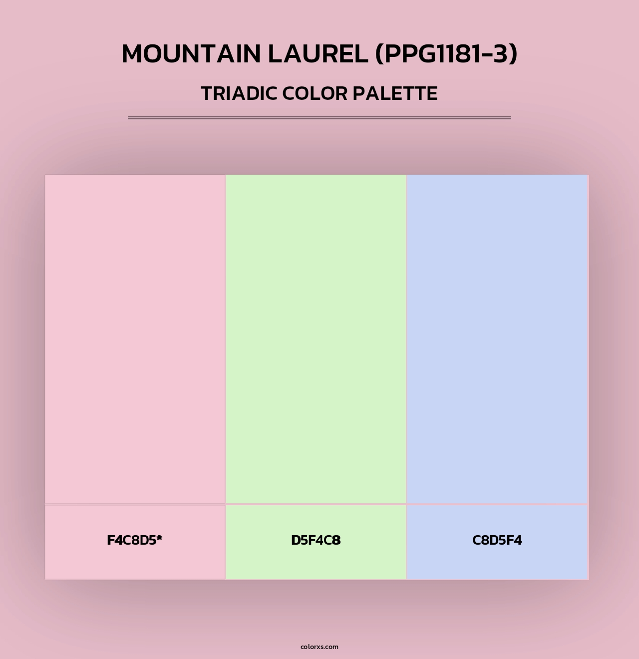 Mountain Laurel (PPG1181-3) - Triadic Color Palette