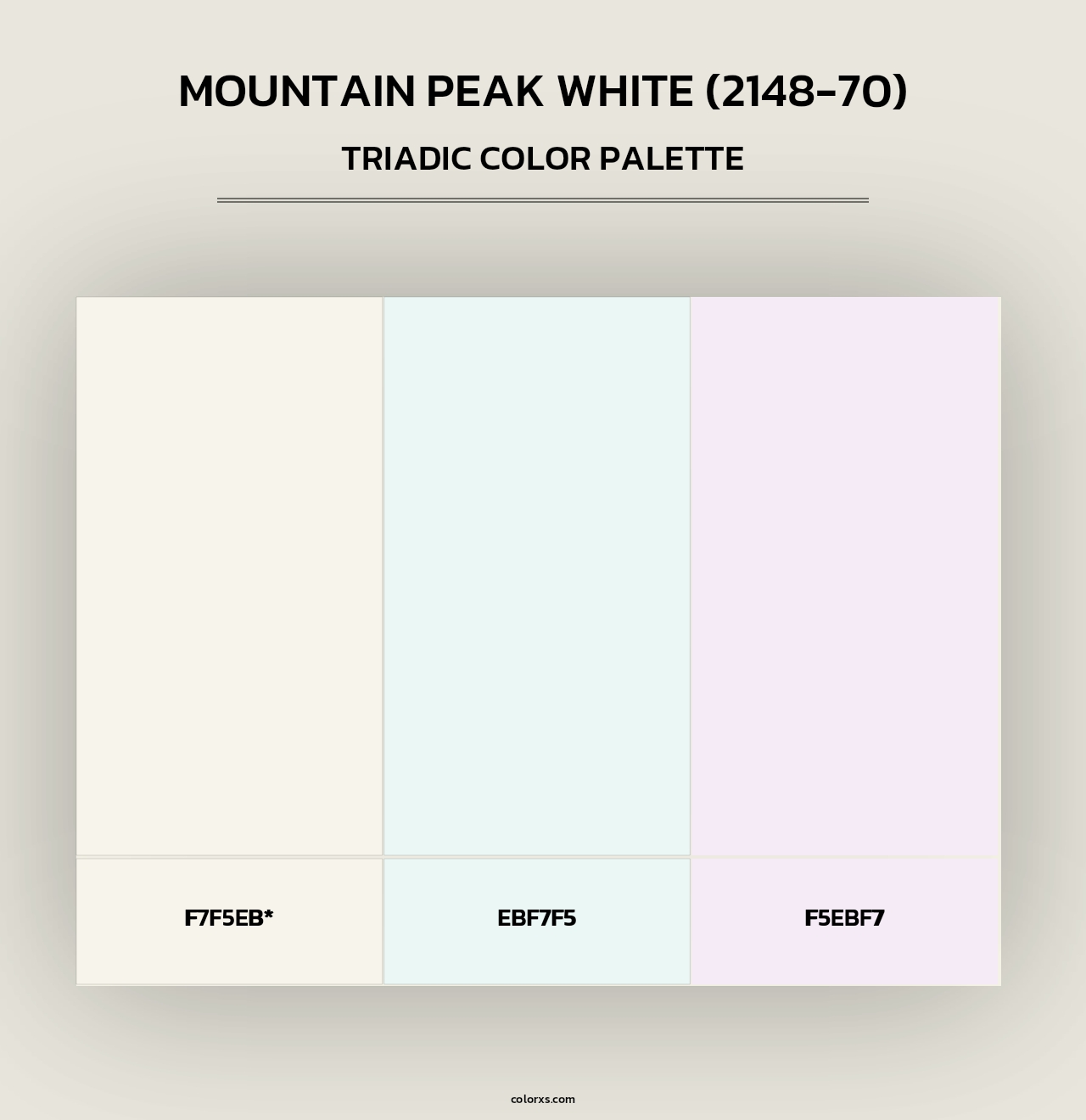 Mountain Peak White (2148-70) - Triadic Color Palette