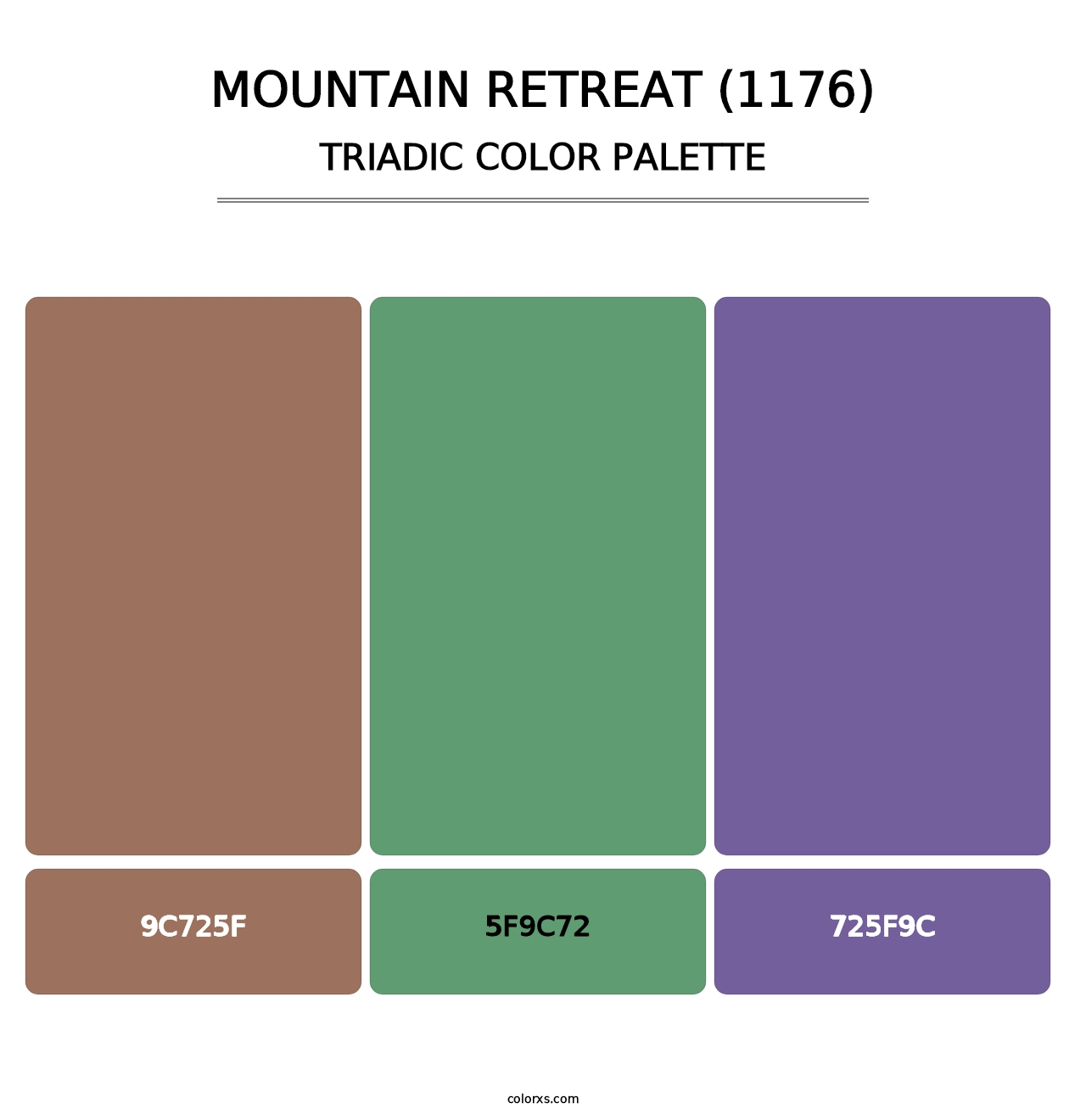 Mountain Retreat (1176) - Triadic Color Palette