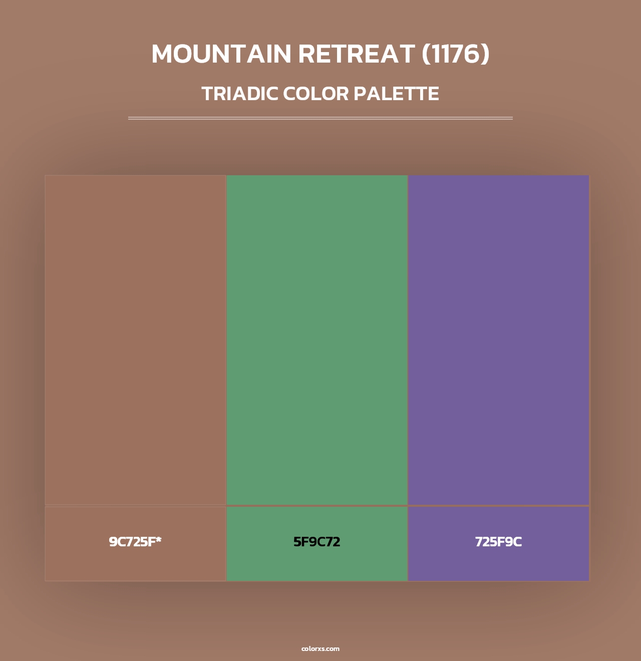 Mountain Retreat (1176) - Triadic Color Palette