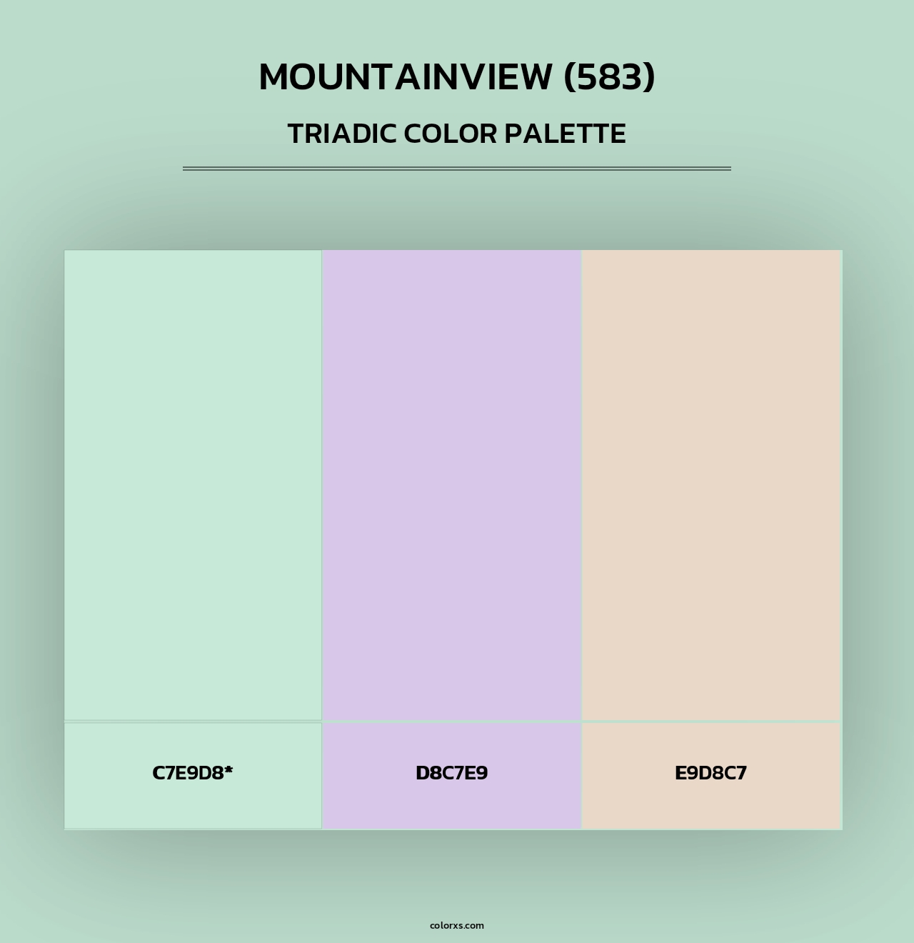 Mountainview (583) - Triadic Color Palette