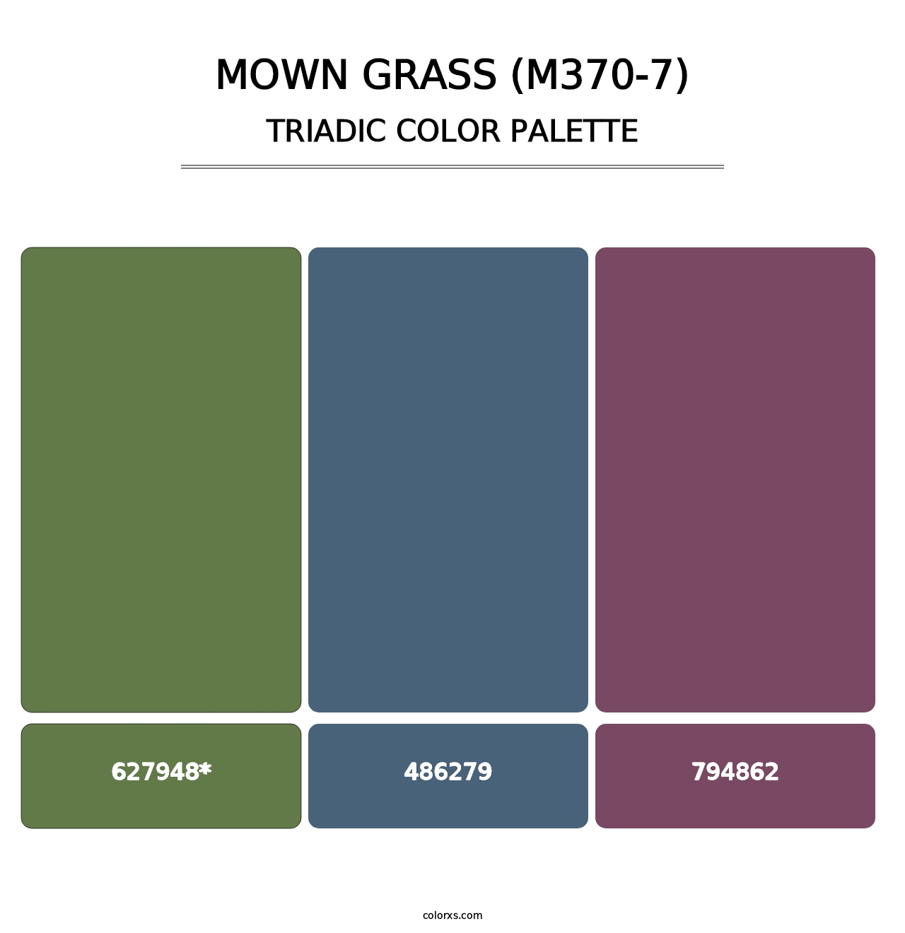 Mown Grass (M370-7) - Triadic Color Palette
