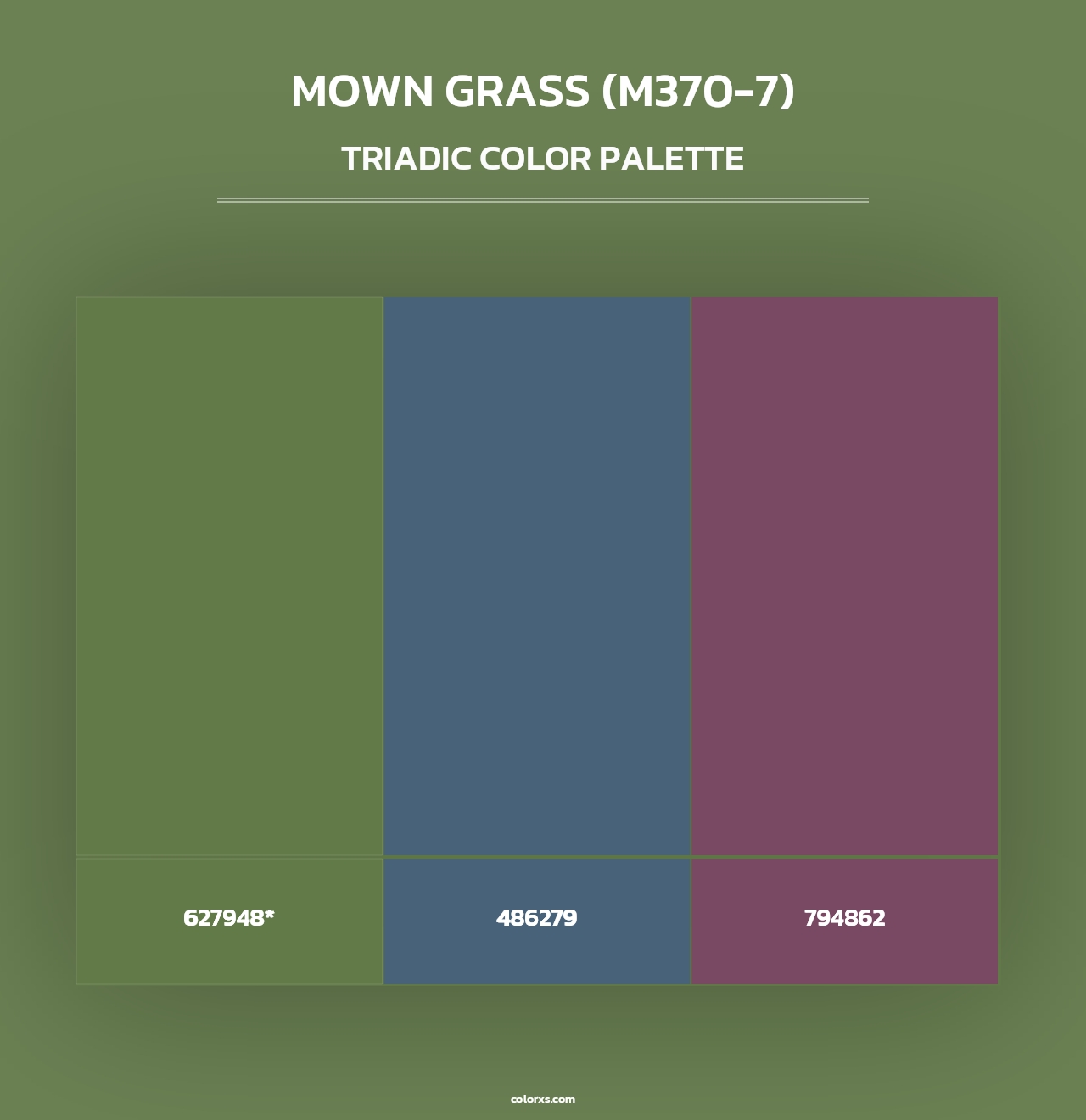 Mown Grass (M370-7) - Triadic Color Palette