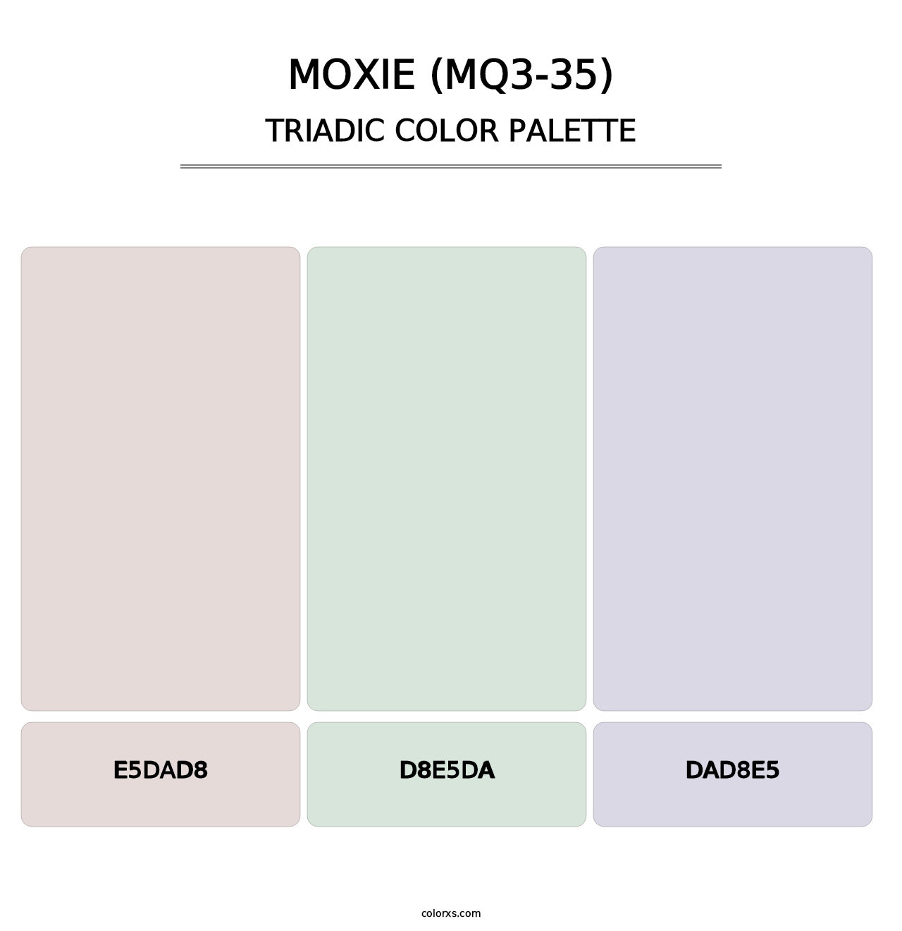 Moxie (MQ3-35) - Triadic Color Palette