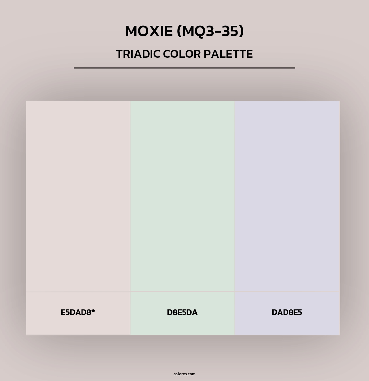 Moxie (MQ3-35) - Triadic Color Palette