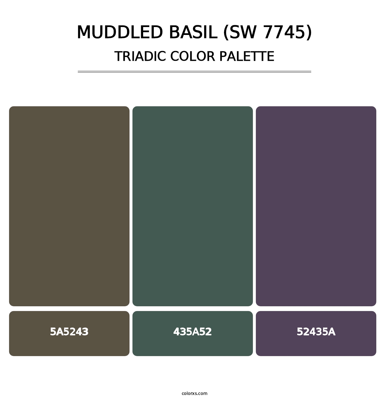 Muddled Basil (SW 7745) - Triadic Color Palette