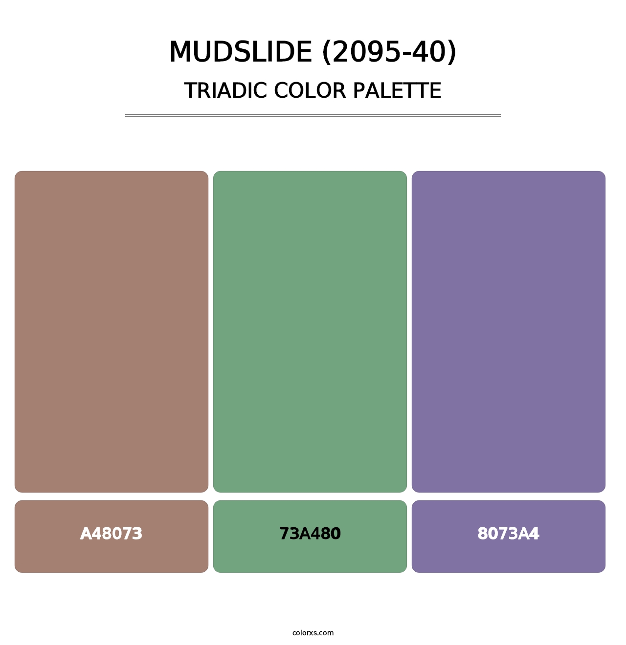 Mudslide (2095-40) - Triadic Color Palette