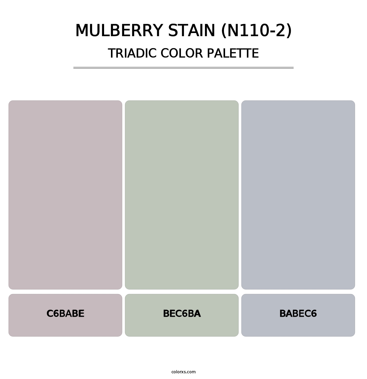 Mulberry Stain (N110-2) - Triadic Color Palette