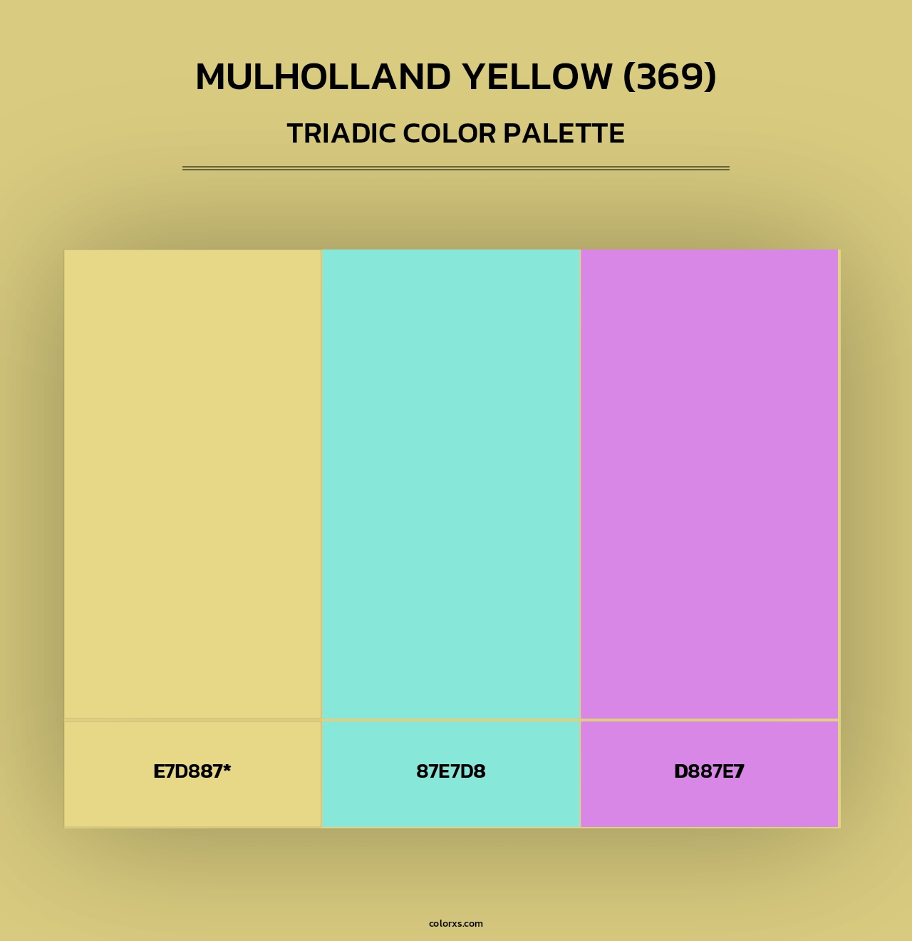 Mulholland Yellow (369) - Triadic Color Palette