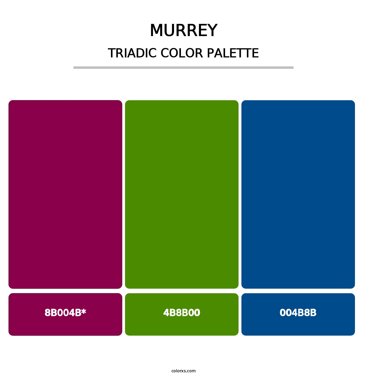 Murrey - Triadic Color Palette
