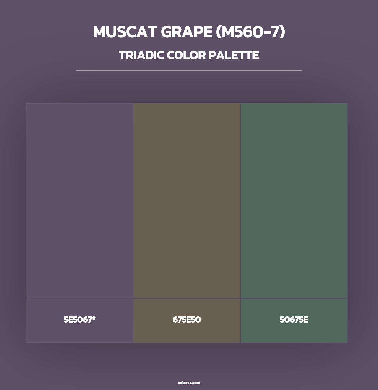 Muscat Grape (M560-7) - Triadic Color Palette