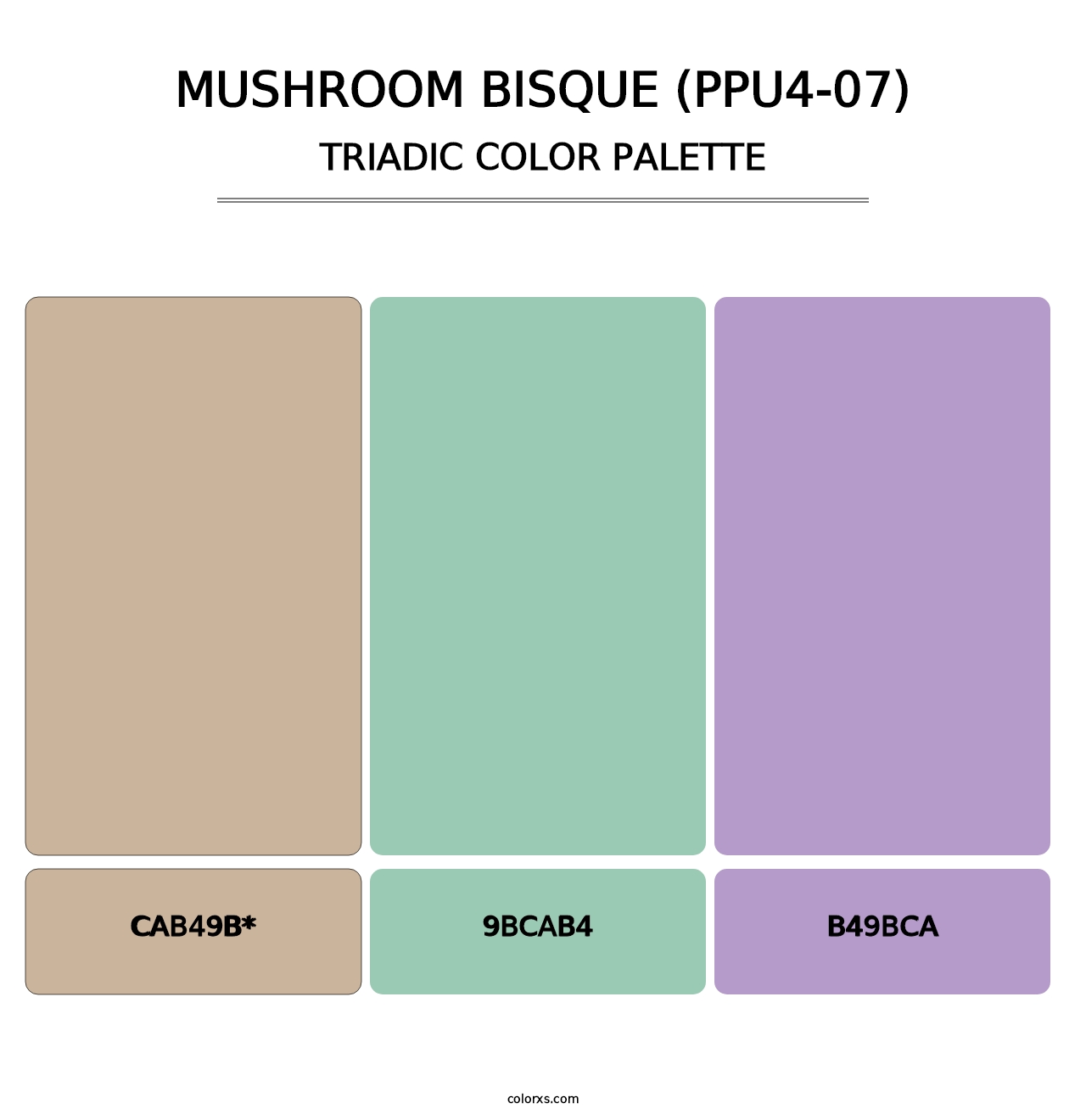 Mushroom Bisque (PPU4-07) - Triadic Color Palette