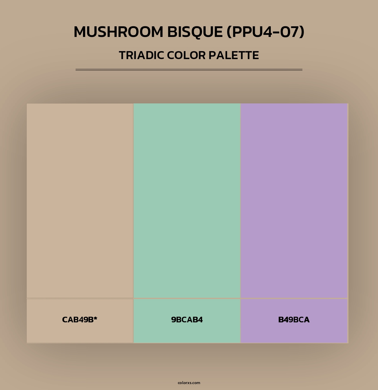 Mushroom Bisque (PPU4-07) - Triadic Color Palette