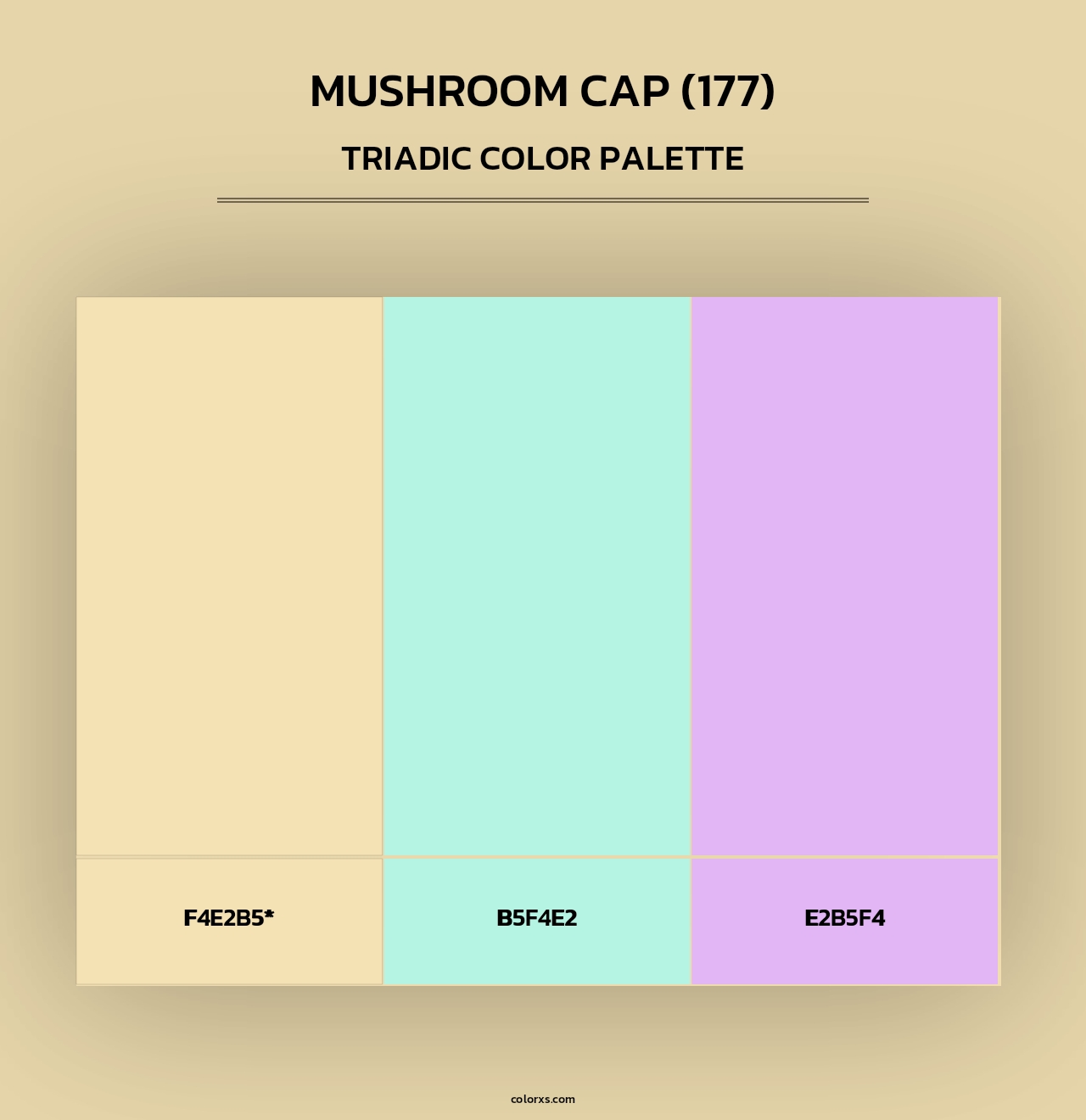 Mushroom Cap (177) - Triadic Color Palette