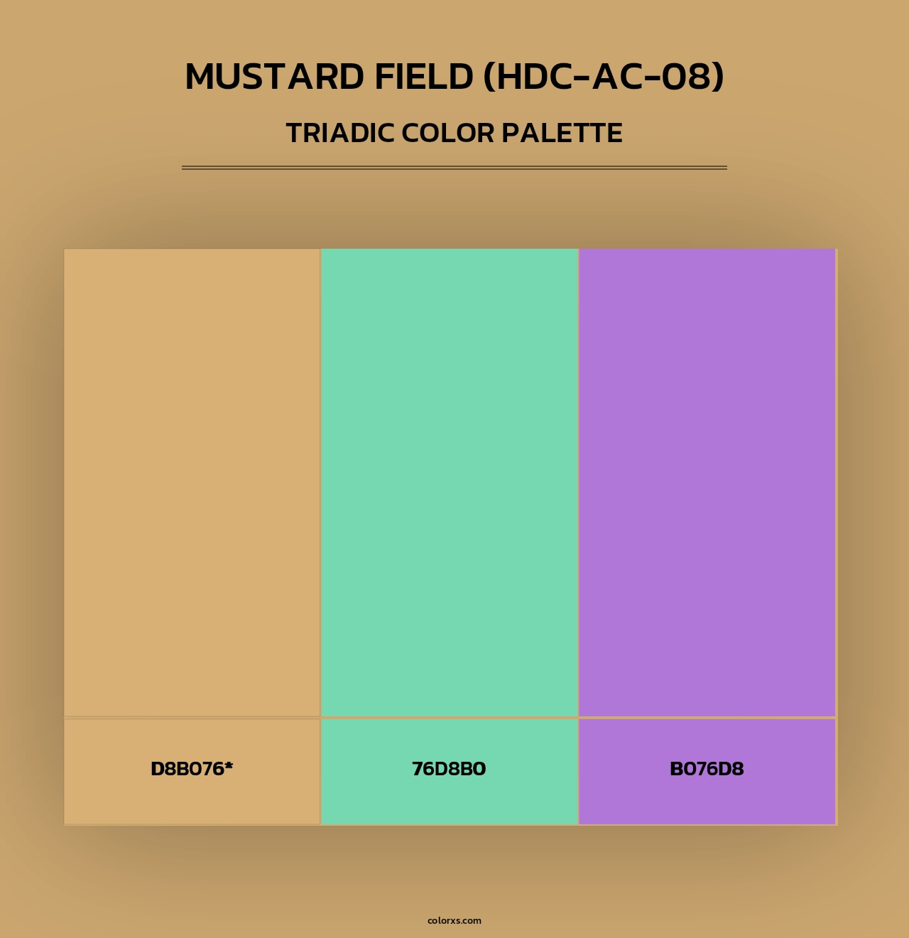Mustard Field (HDC-AC-08) - Triadic Color Palette