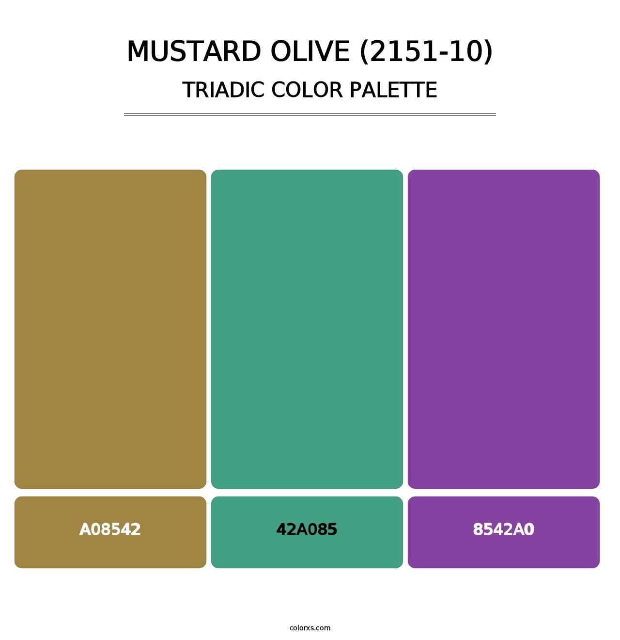 Mustard Olive (2151-10) - Triadic Color Palette