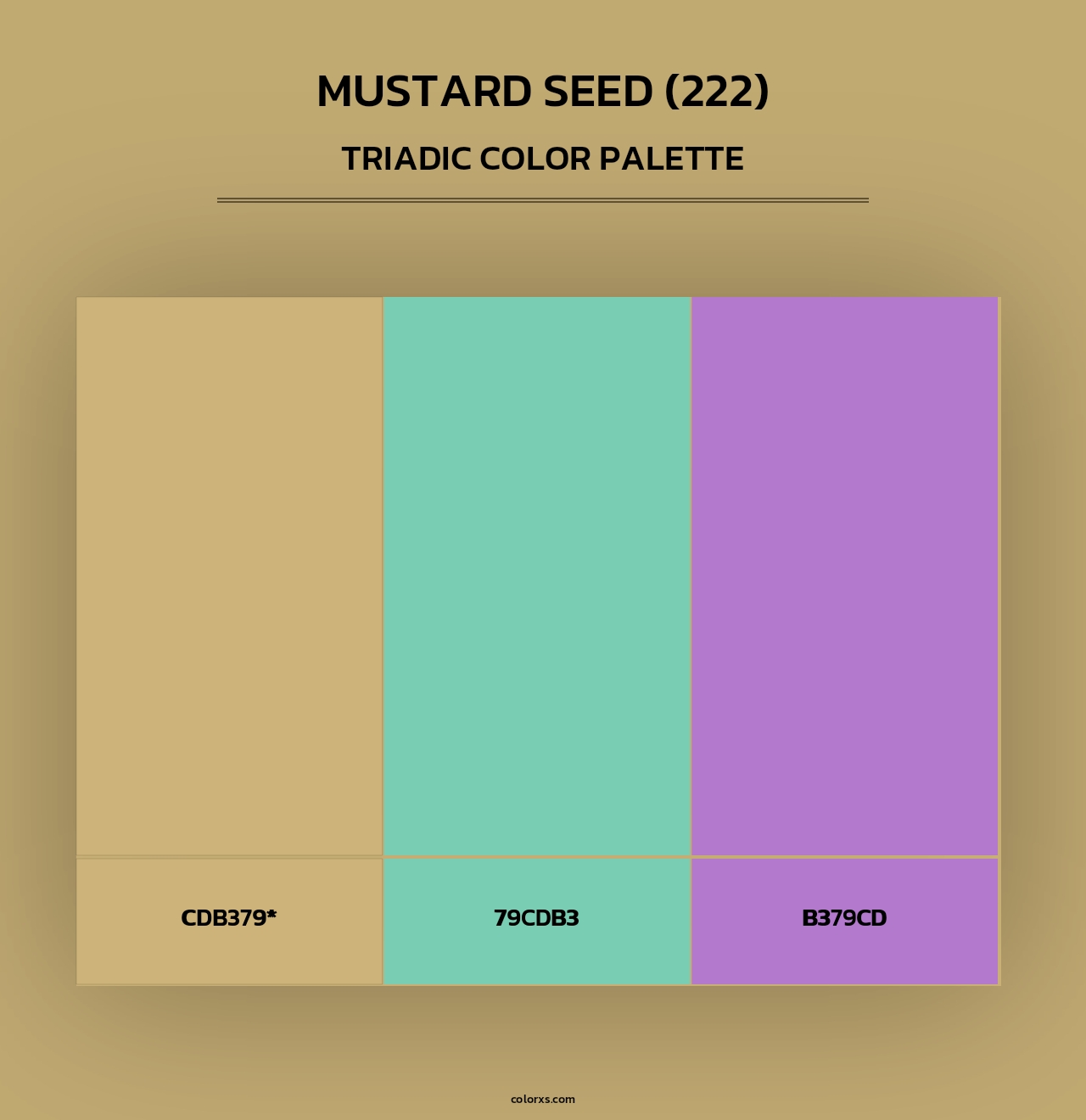 Mustard Seed (222) - Triadic Color Palette