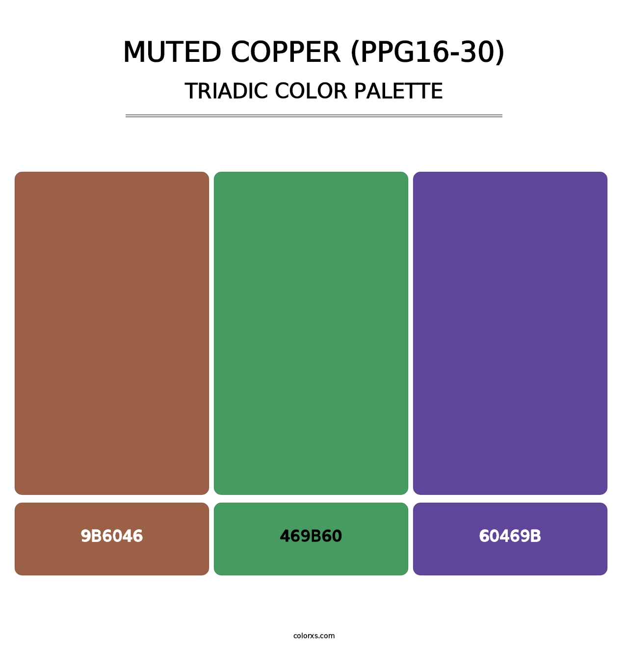 Muted Copper (PPG16-30) - Triadic Color Palette