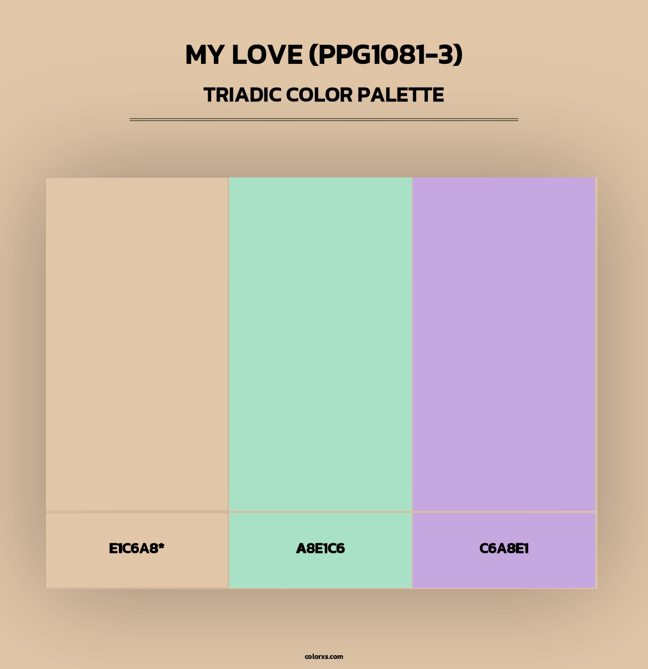 My Love (PPG1081-3) - Triadic Color Palette