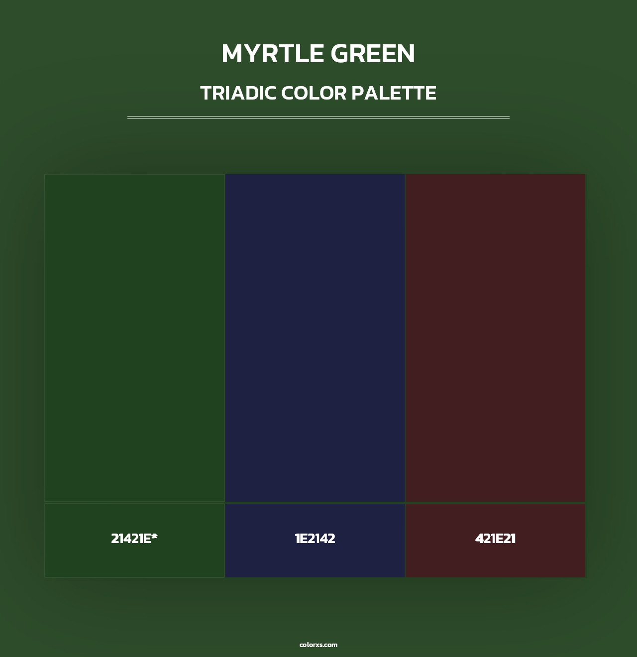 Myrtle Green - Triadic Color Palette