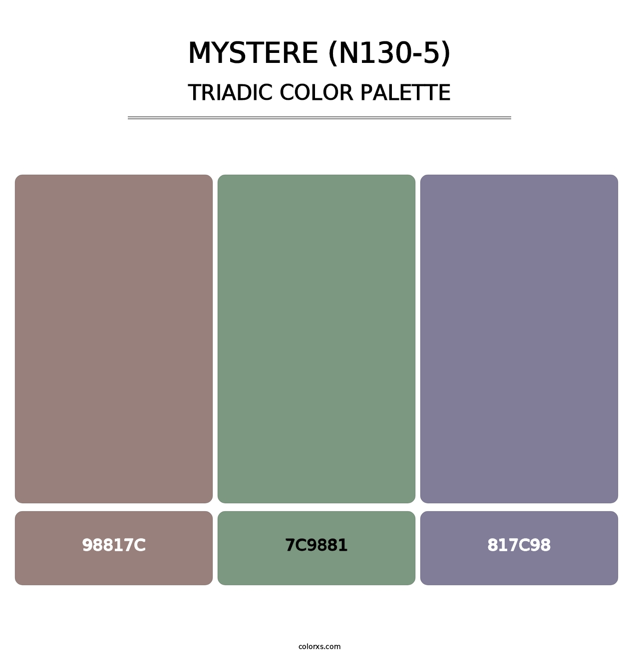 Mystere (N130-5) - Triadic Color Palette