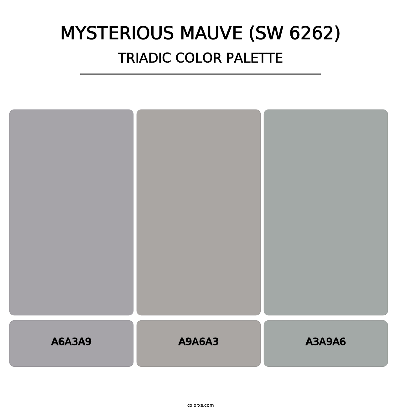 Mysterious Mauve (SW 6262) - Triadic Color Palette