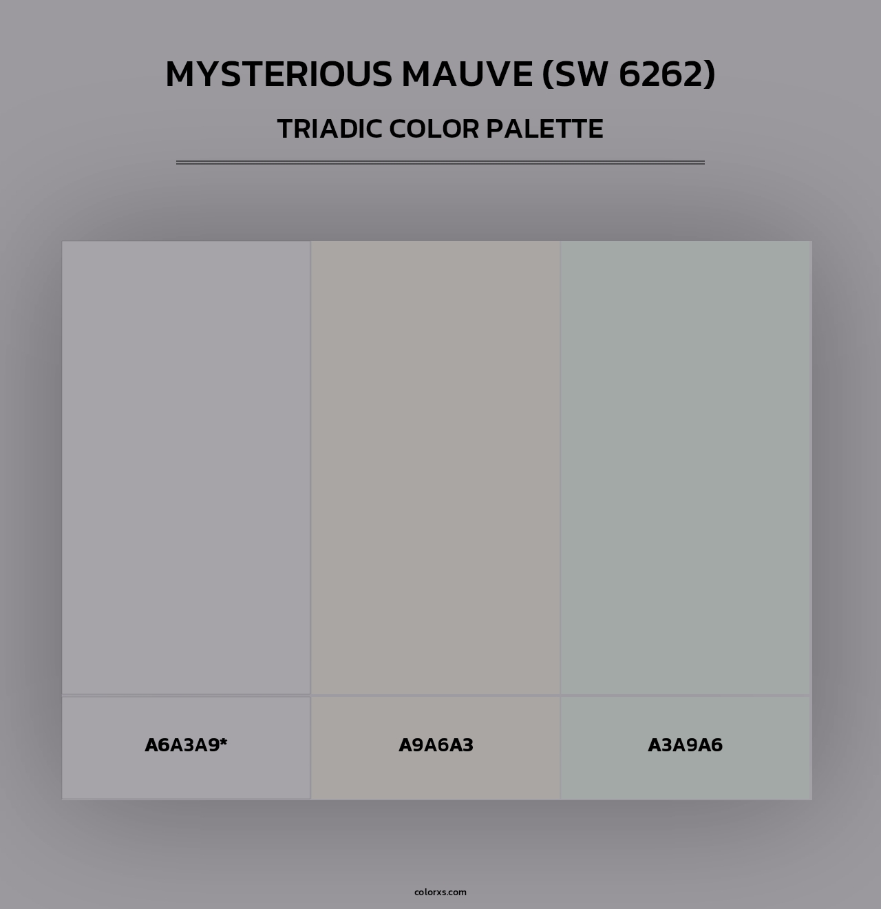 Mysterious Mauve (SW 6262) - Triadic Color Palette