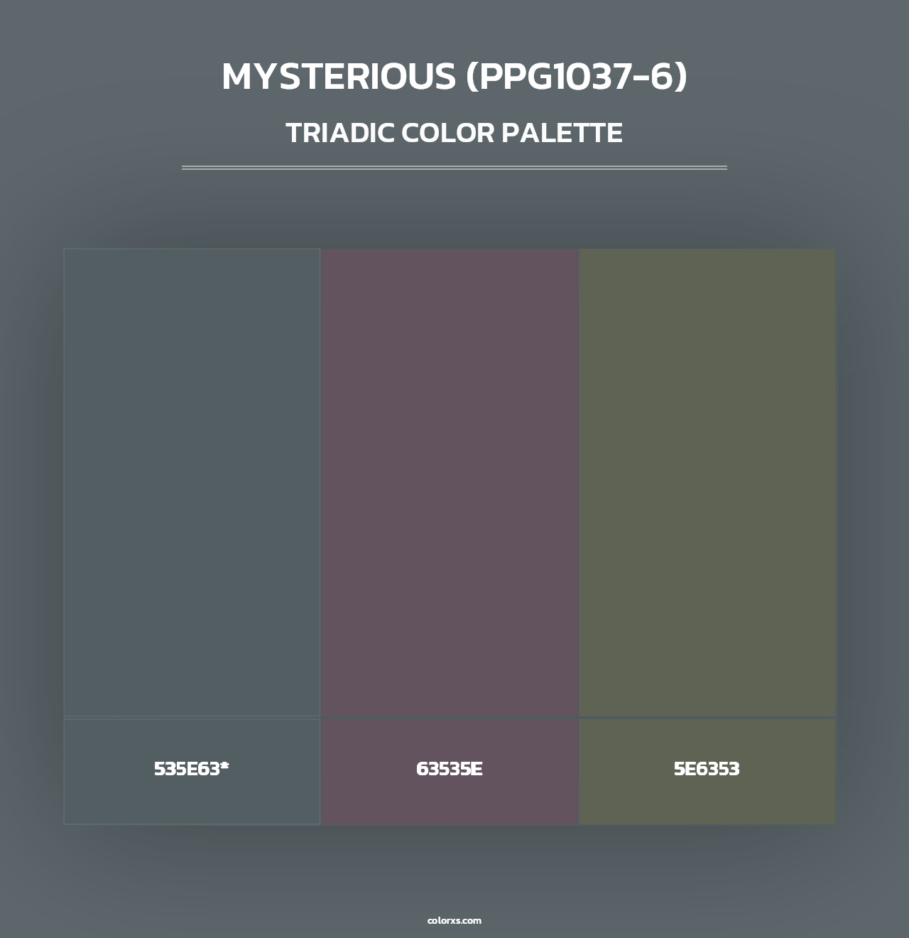 Mysterious (PPG1037-6) - Triadic Color Palette