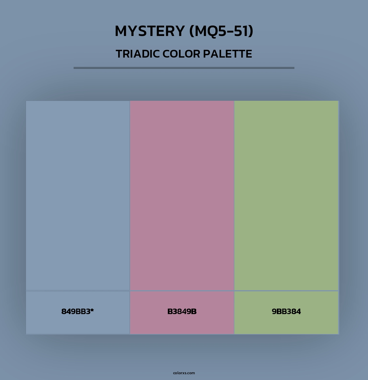 Mystery (MQ5-51) - Triadic Color Palette