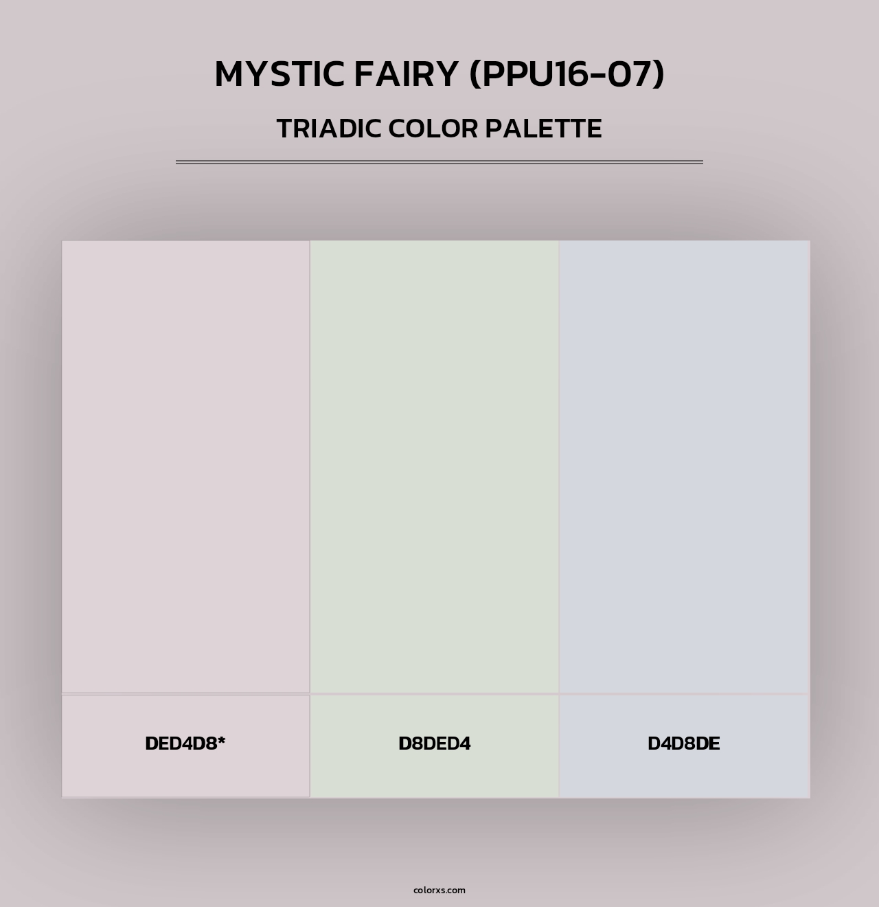 Mystic Fairy (PPU16-07) - Triadic Color Palette