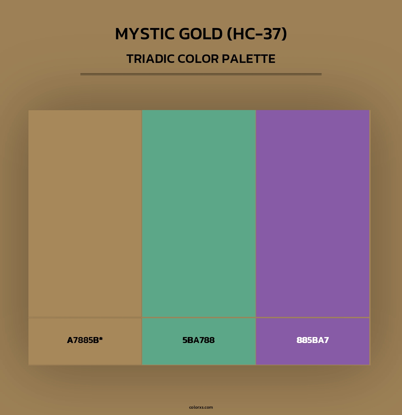 Mystic Gold (HC-37) - Triadic Color Palette