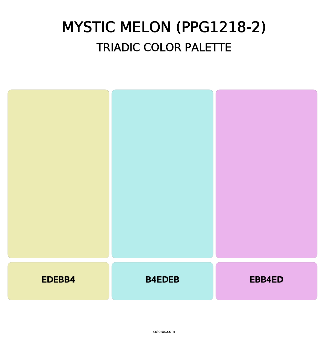 Mystic Melon (PPG1218-2) - Triadic Color Palette