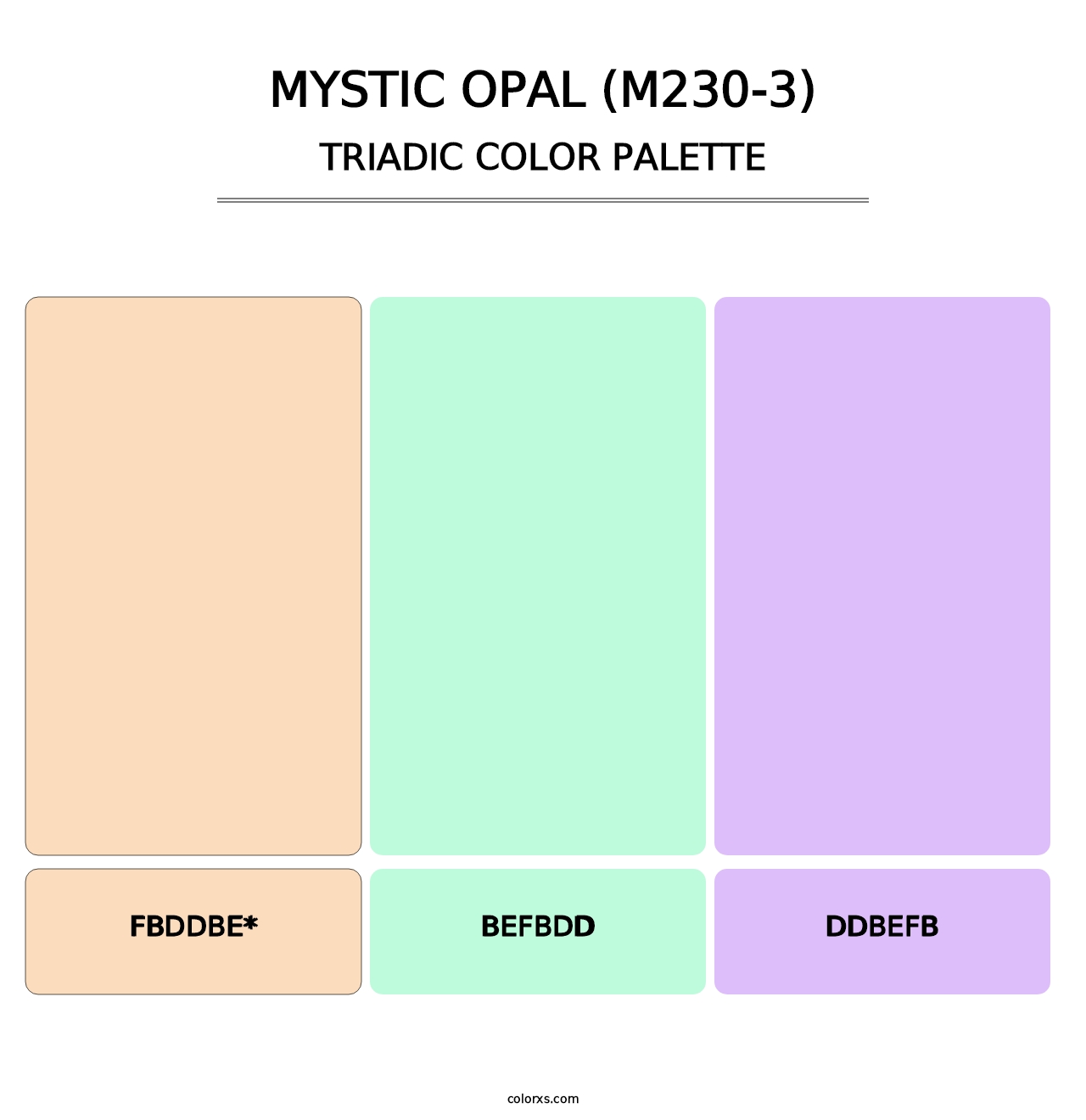 Mystic Opal (M230-3) - Triadic Color Palette