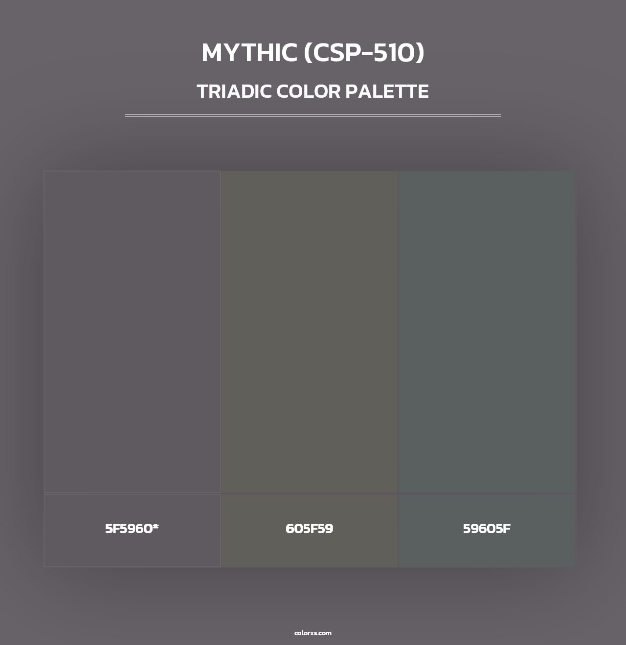 Mythic (CSP-510) - Triadic Color Palette