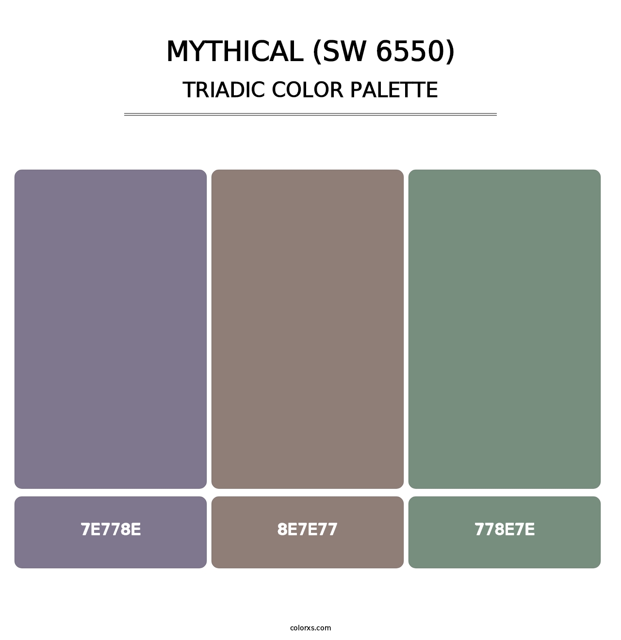 Mythical (SW 6550) - Triadic Color Palette