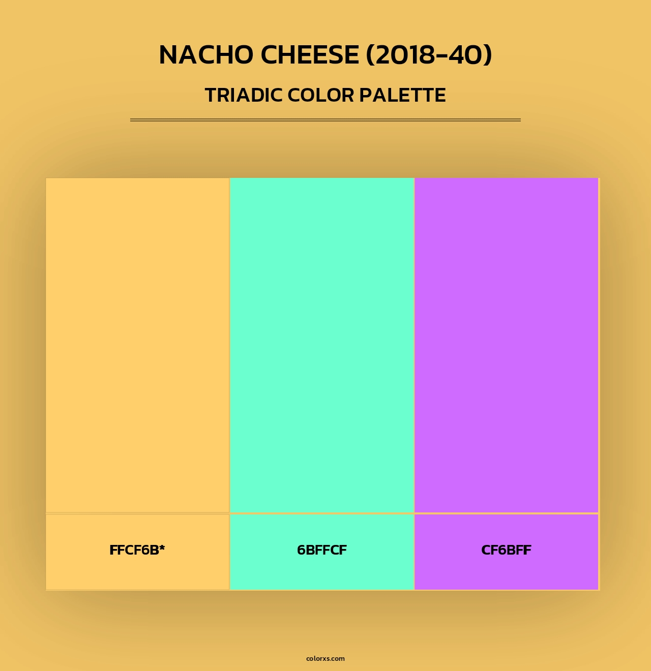 Nacho Cheese (2018-40) - Triadic Color Palette