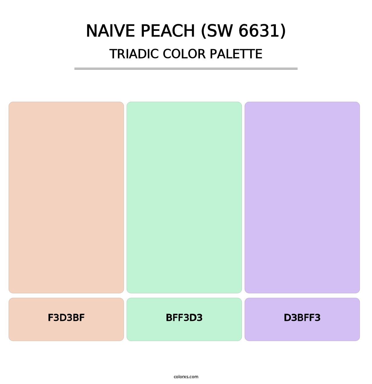 Naive Peach (SW 6631) - Triadic Color Palette