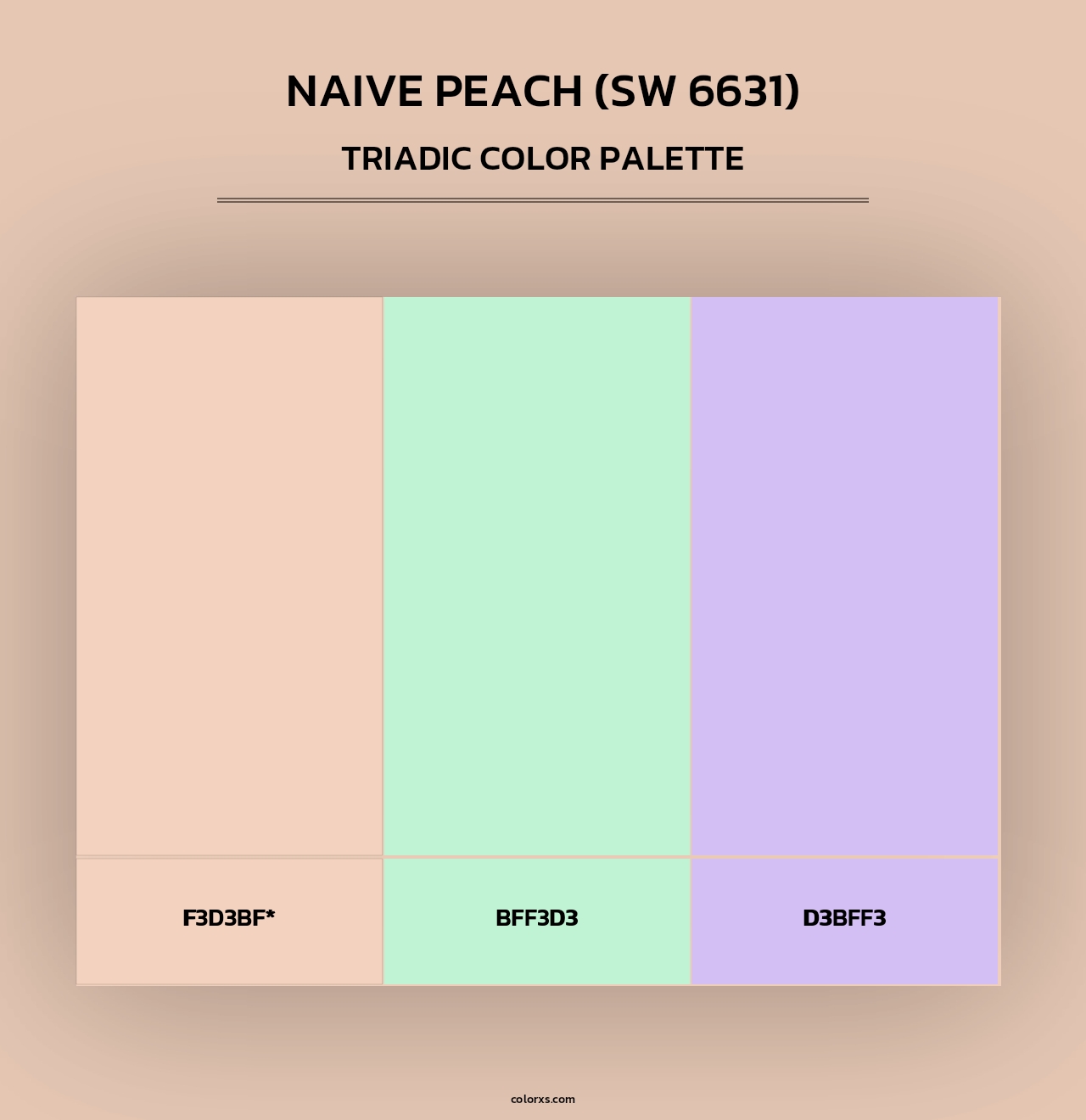 Naive Peach (SW 6631) - Triadic Color Palette
